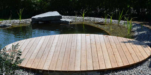 Holzterrasse gebürstet