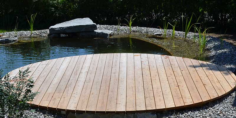 Holz Terrasse gebürstet